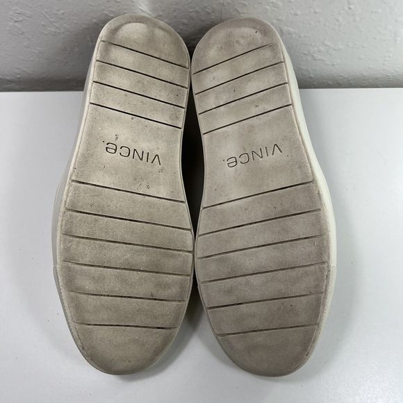 Vince Women's Bram Slip On Shoe Size 5.5 White Mesh Black Leather Sneaker Loafer - Picture 9 of 11